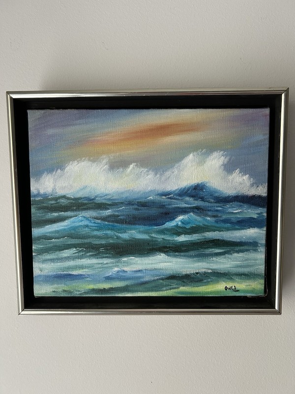 Clyde Owes (1925-2004) California Seascape Oil On Canvas, Framed, Listed Artist gallery