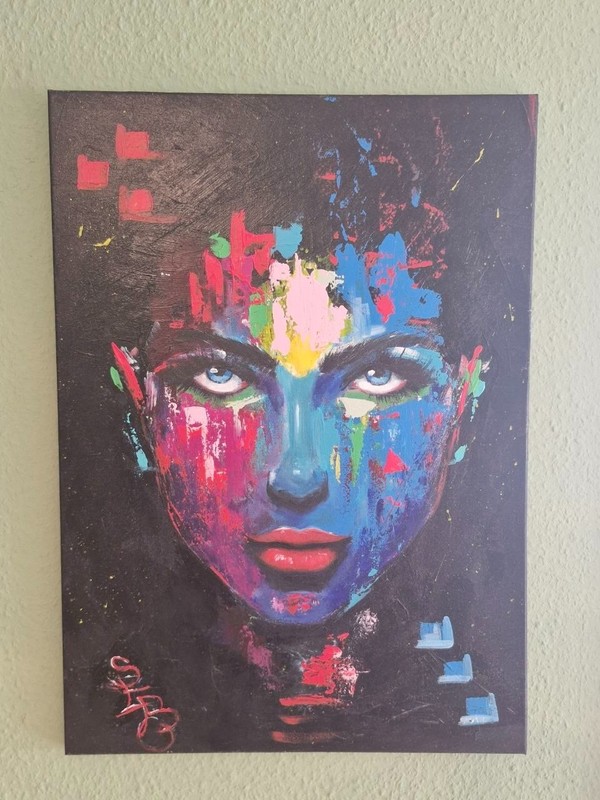Original painting-hand painted acrylic unique with certificate Germany 50x70cm