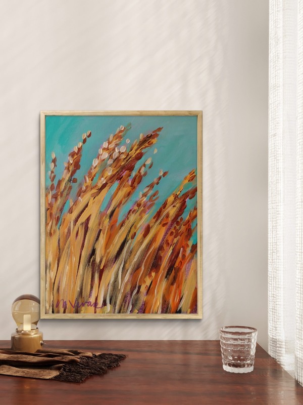 MONA VIVAR 14x11 Abstract Expressionism Painting - Contemporary Home Art gallery