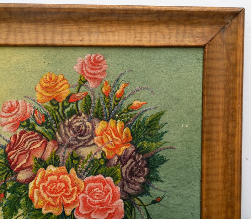 Vintage 1946 Expressionist Floral Still Life of Flowers, Elsa Strenz (1888-1989) gallery