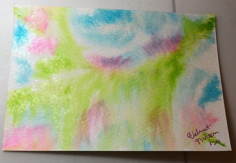 Watercolor Original Painting Small Abstract Pastel Ethereal Floral Aesthetic