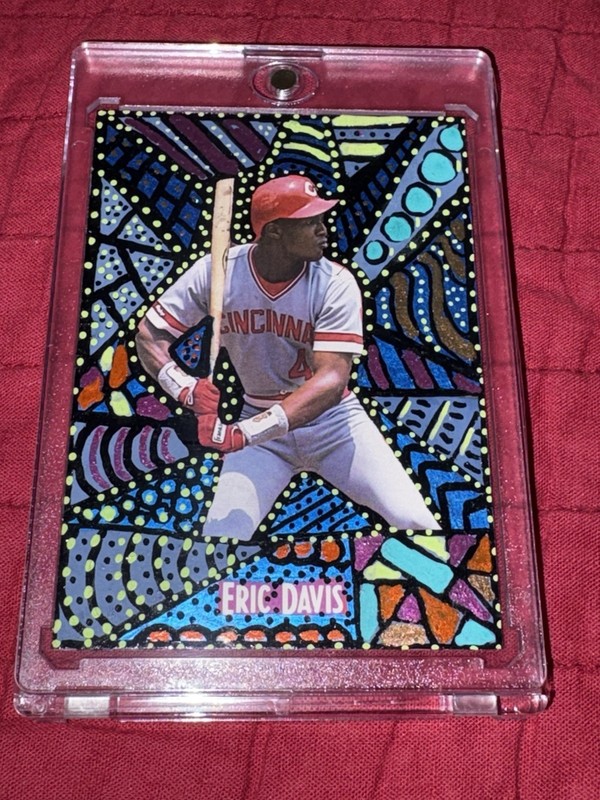 Hand painted Art Work On Athletic Cards