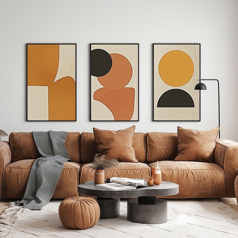 Hand-painted Oil Painting 3 Panel Creativity Wall Art Illustration unframed #033