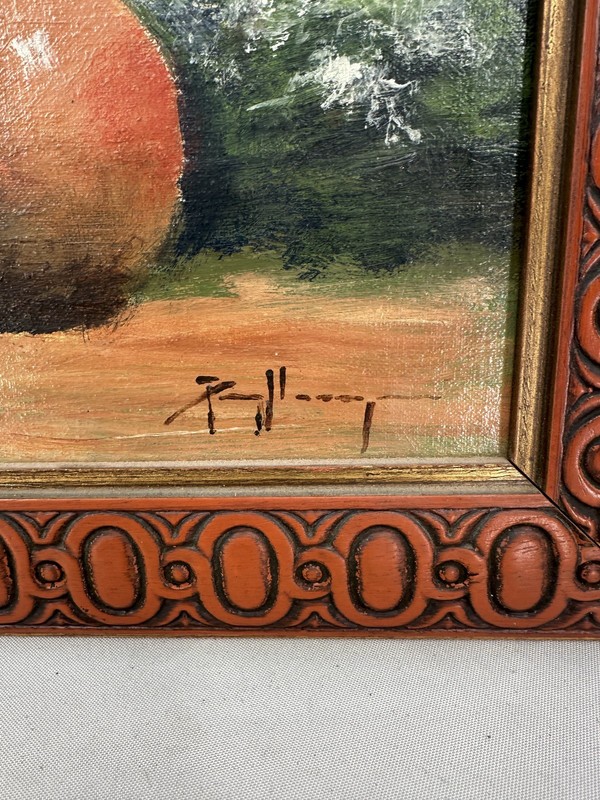 26" x 22" Oil on Board Framed Oil Painting Terracotta Pots Landscape gallery
