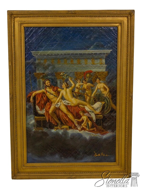 F55687: Italian Neoclassical Oil Painting On Canvas