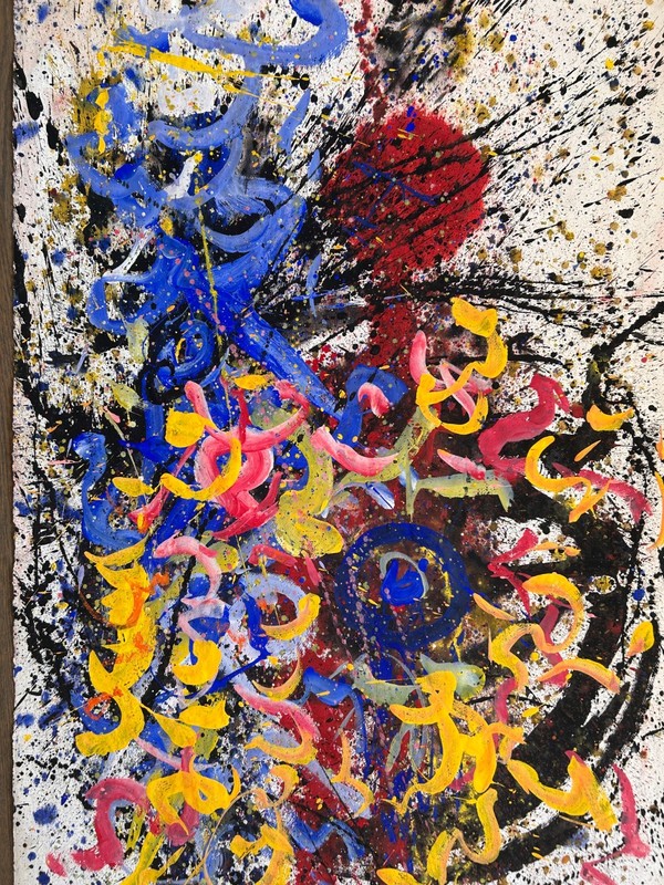 HENDRIK GRISE Large Double-Sided Abstract Expressionist Mixed Media Painting COA gallery