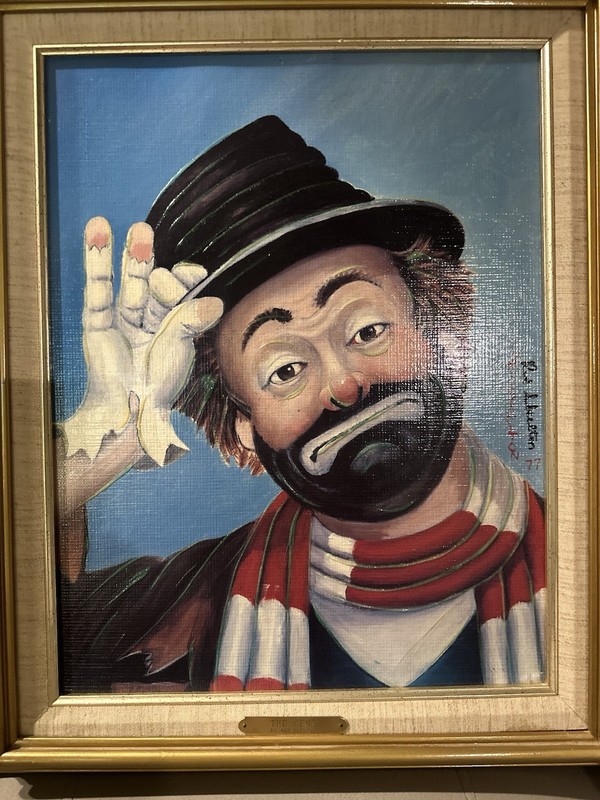 Red Skelton «The Gent» Clown Oil on Canvas Painting Framed Signed LE 1977