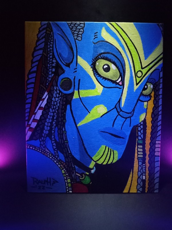 Avatar 8″×10″. 2022. Acrylic Painting. Ralph Bednarski.