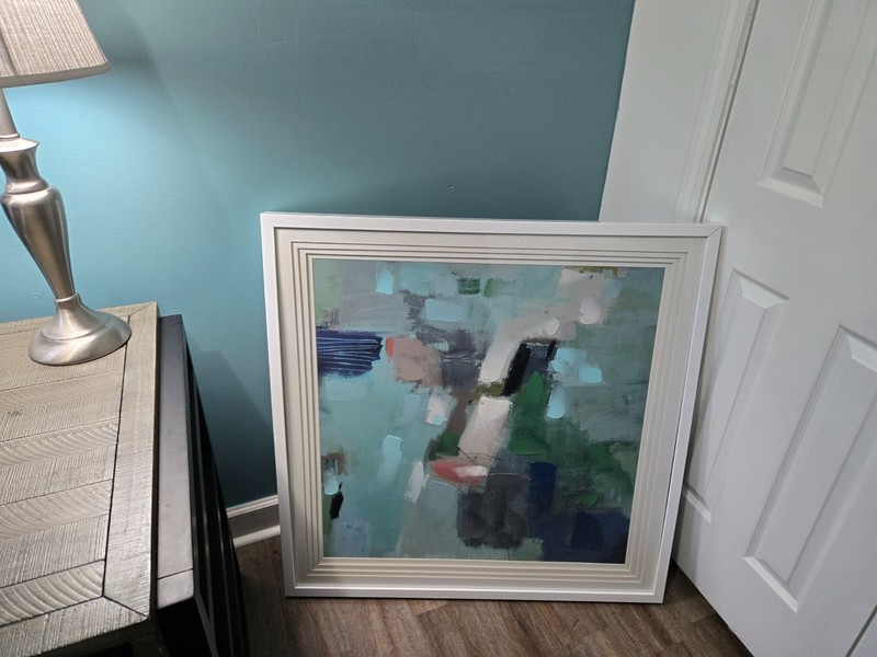 “LUXE TIDE” – Large Gallery-Framed Contemporary Abstract Statement Piece | 37.5 gallery