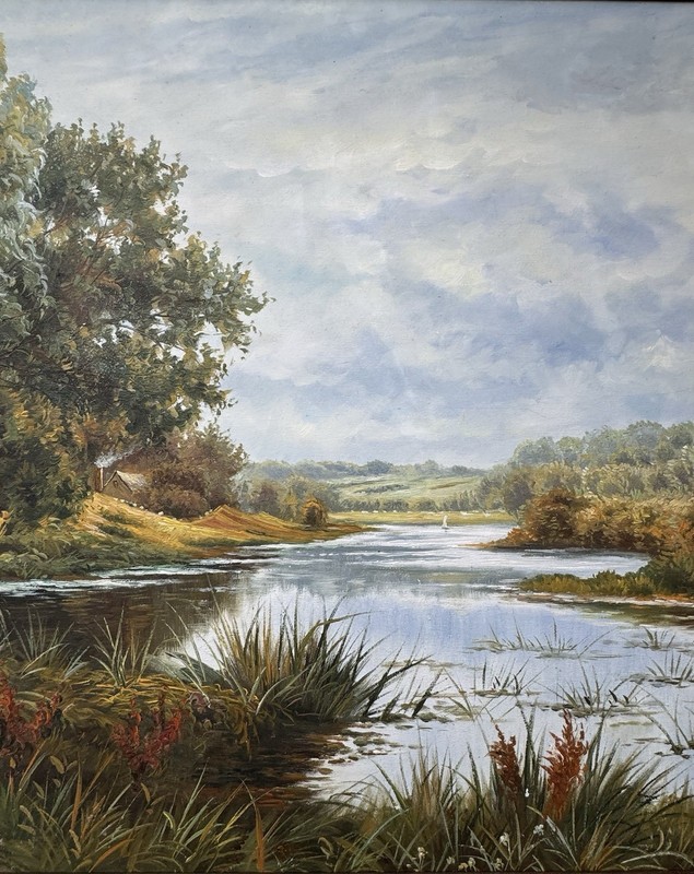 Original RUSSIAN OIL PAINTING, oil on canvas, signed, 1989, 90.0 x 60.0 cm. gallery