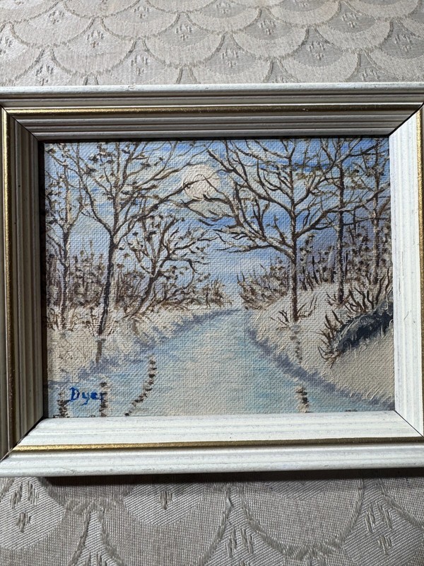 Small Dyer "Landscape Scene" Oil Painting #4 - Signed And Framed gallery