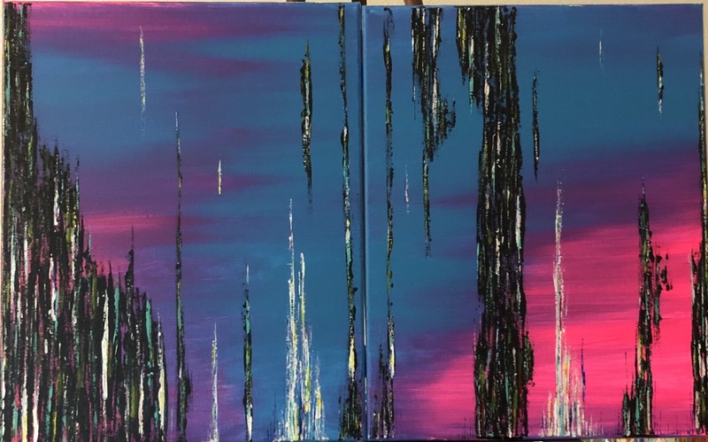 Richard Coble Original Painting 2 16”x20” “Creation”
