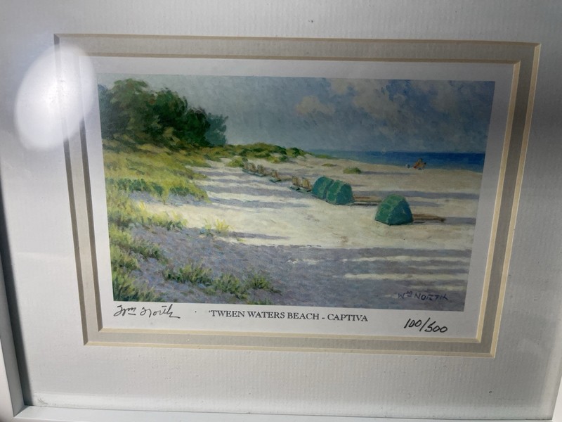 Wm North Painting “Tween Waters Beach Captiva” Numbered 100 Out Of 500 gallery
