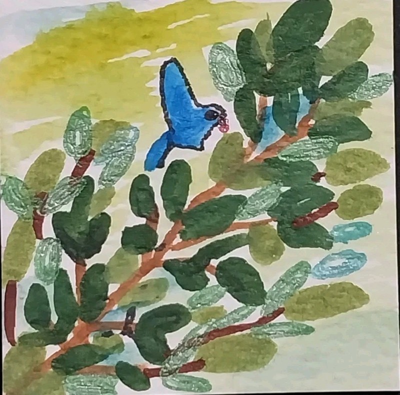 1:12 Scale PAINTING Dollhouse MINIATURE Hand painted Bird Nature Picture 2 Inch