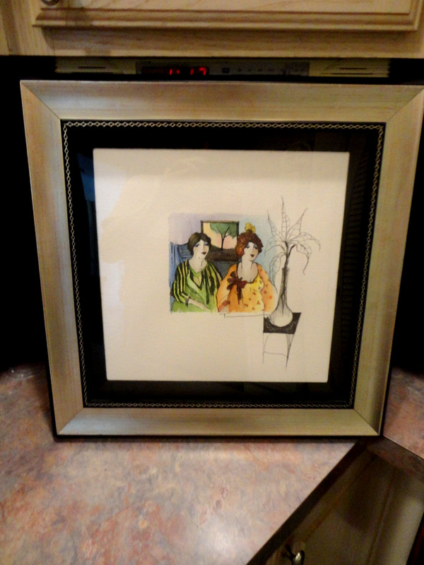 Itzchak Tarkay Signed «Funny Girls» Watercolor Drawing