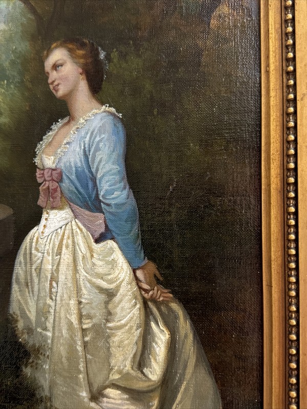 MASTERFUL 19TH CENTURY PAINTING PRETTY WOMAN FEMALE MODEL ICONIC STATUE MYSTERY gallery