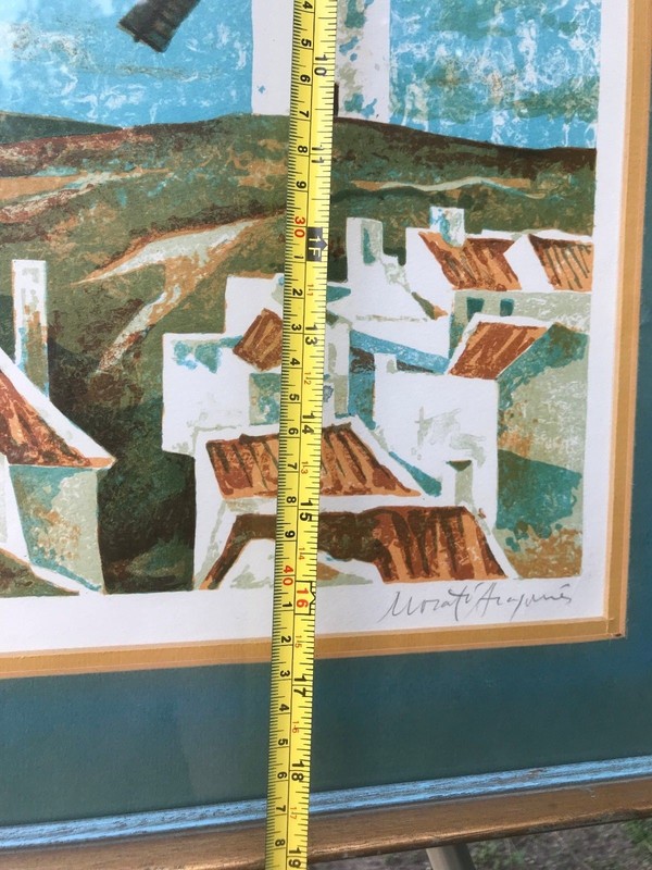MORATO ARAGONES Vintage ABSTRACT CUBIST MODERN SURREALIST MID CENTURY SERIGRAPH gallery