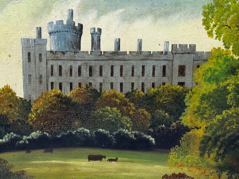 Victorian Oil Painting Architectural Historic Arundel Castle After James Canter gallery