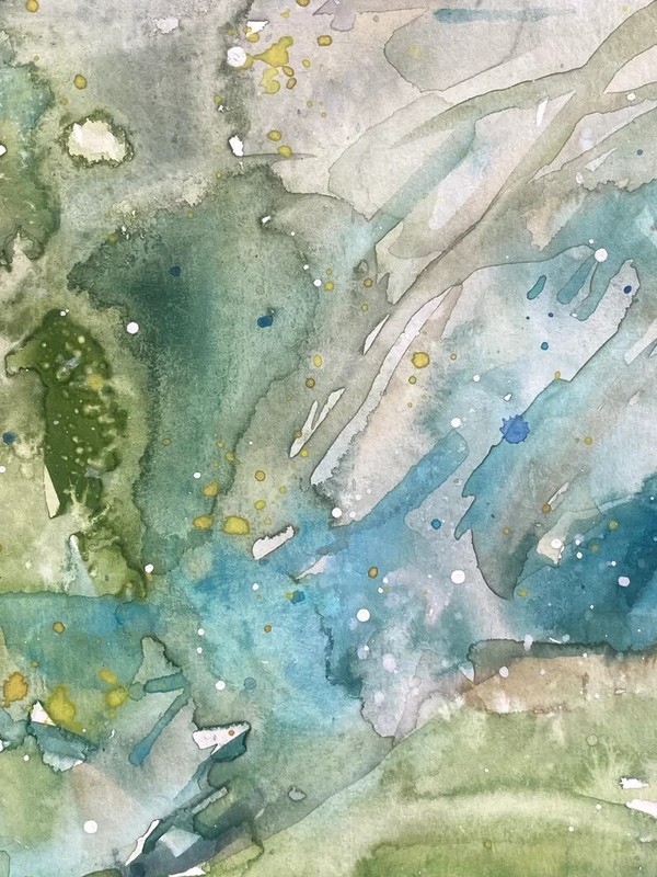 ORIGINAL Watercolor Painting Lotus Painting, Watercolor Lotus Flower 18x12 inch gallery