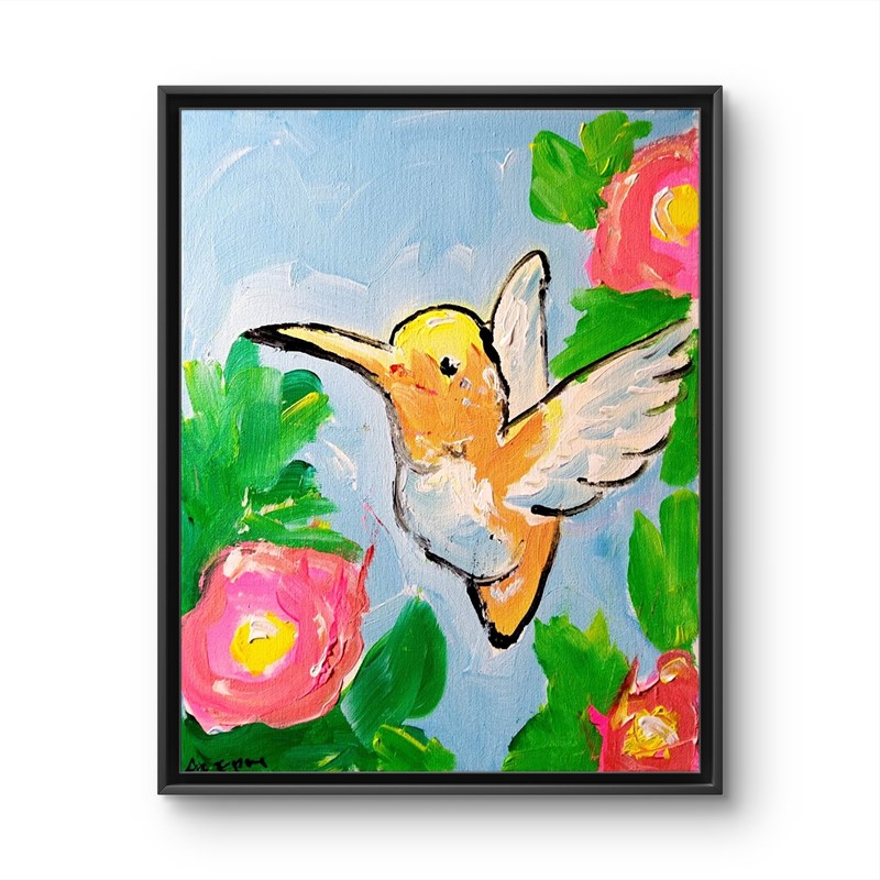 Original Abstract Painting Canvas Neo Expressionist Fine Art Decor 11×14