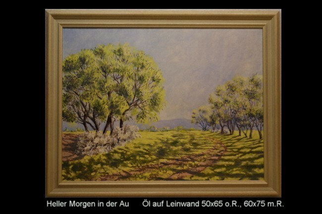 Original Oil Painting With Frame Title «Bright Morning» Signed By Artist