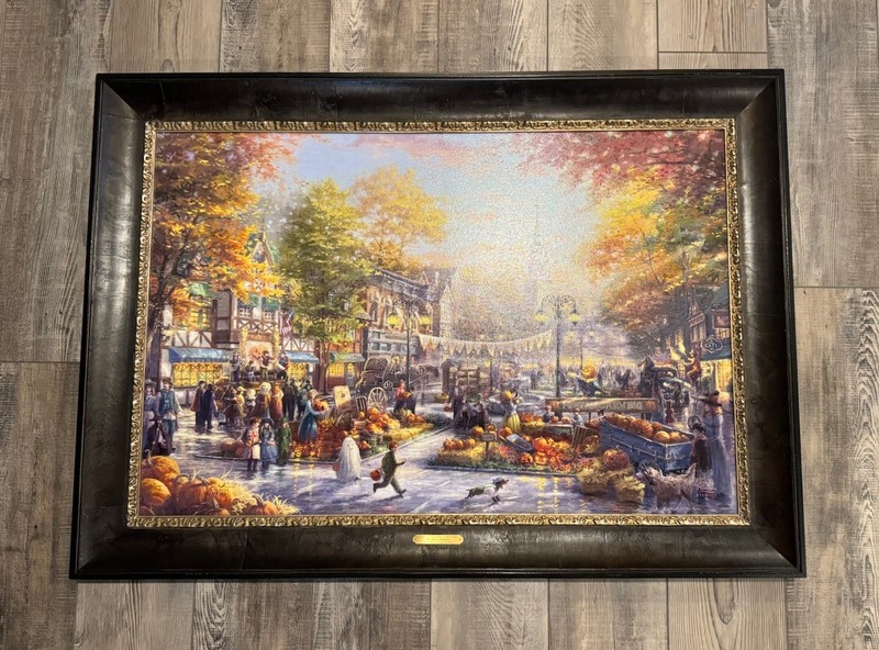 Thomas Kinkade The Pumpkin Festival Publisher Proof Painting