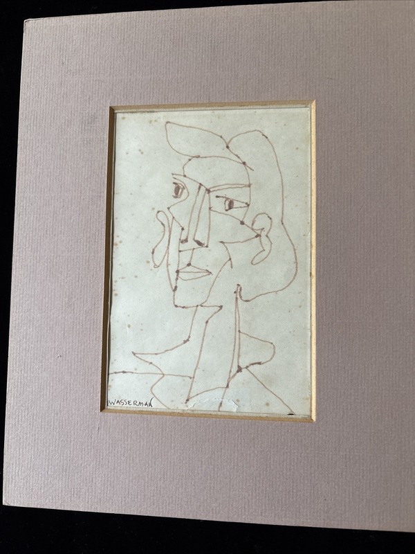 Gerald Wasserman Original Ink on Paper Contemporary Modernism Carmel Calif