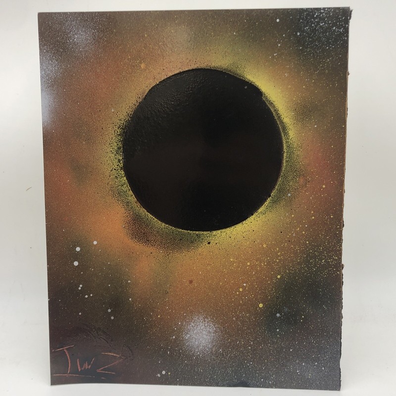 (Brand-New) Space Spray Paint Art Original Signed Poster-board