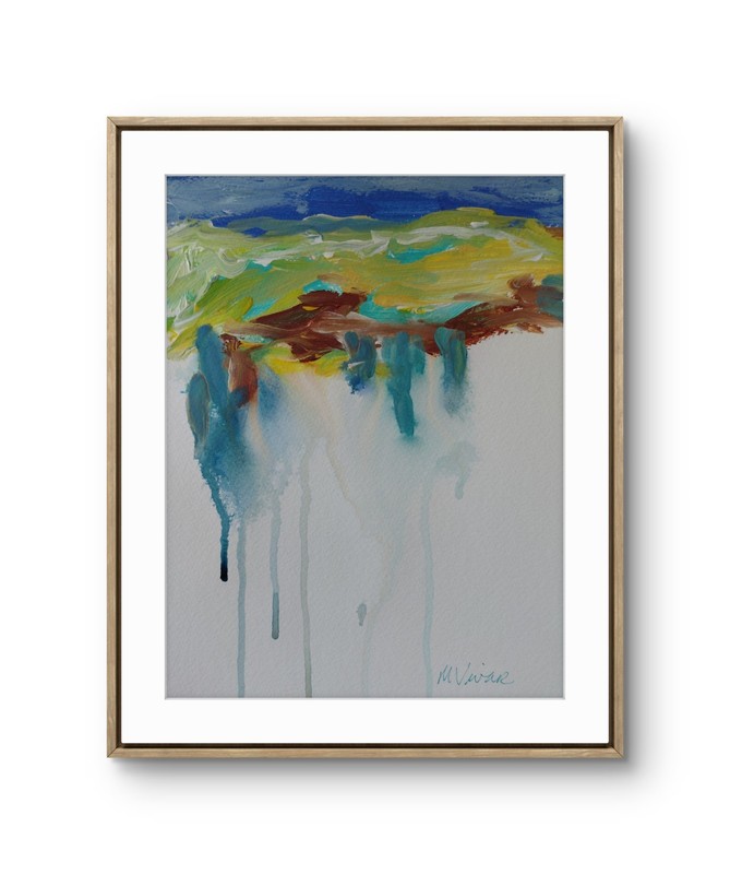 MONA VIVAR 12x9 Abstract Expressionism Painting - Contemporary Home Art gallery
