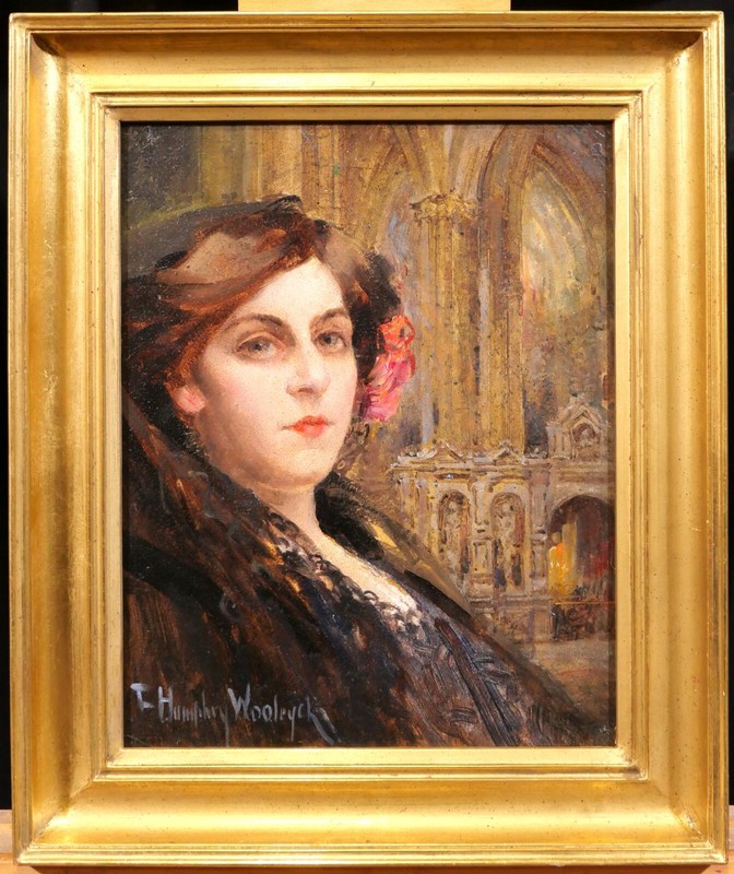 Francis Humphrey Woolrych Portrait Painting Woman Art Nouveau Impressionism gallery