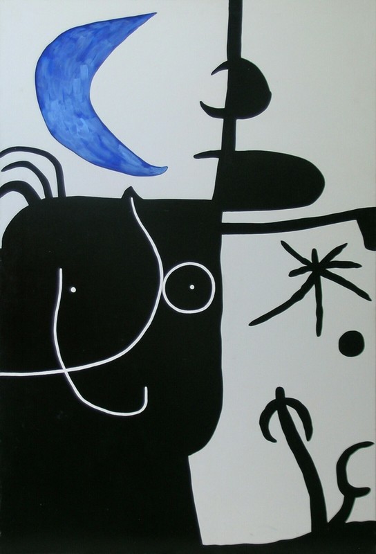 Hand made Copy of a painting from Joan Miro on Canvas