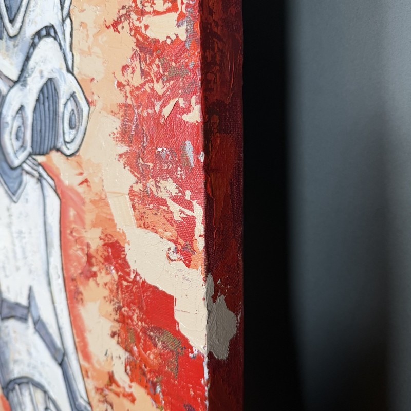 Original Pop Art Painting Star Wars Storm Trooper 2012 Mike Maydak Acrylic 45x15 gallery