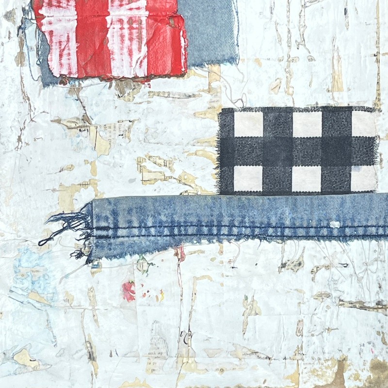 Original Framed Mixed Media Modern Art Collage Painting 12x18 "Culture" gallery