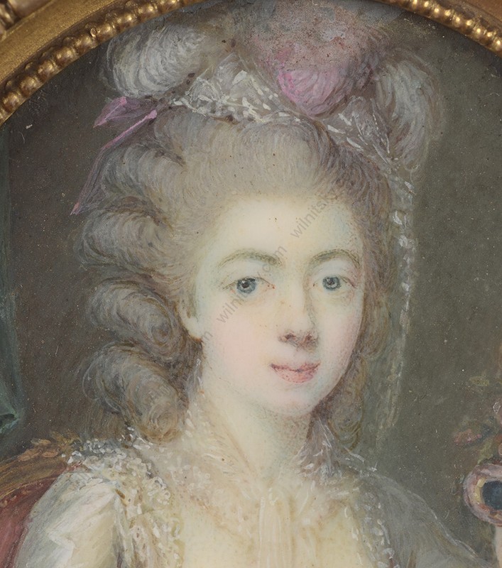 Louis-Marie Sicardi (1743-1825) "Lady with lap-dog", fine miniature, 1780s gallery