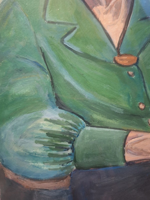 Contemporary Elderly Woman Acrylic 9x12 Canvas Paper Painting gallery