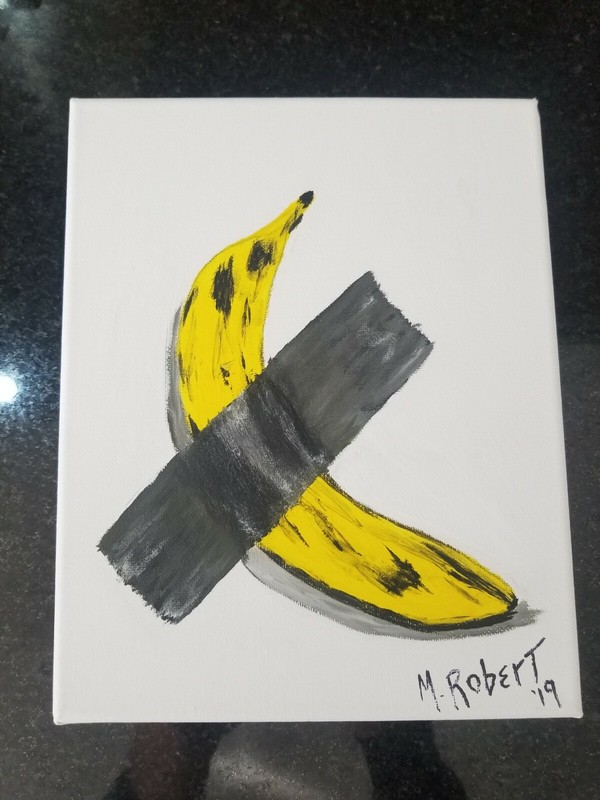 ART BASEL MIAMI – BANANA DUCT TAPE to WALL Limited Edition Perpetually Ripe 8×10