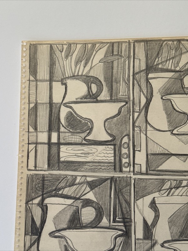 Mid Century Painting Study Drawing Still Life Cubist Cubism Modernism Jo Cain gallery