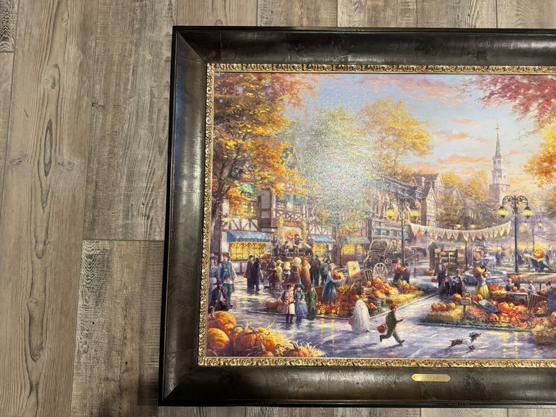 Thomas Kinkade The Pumpkin Festival Publisher Proof Painting gallery