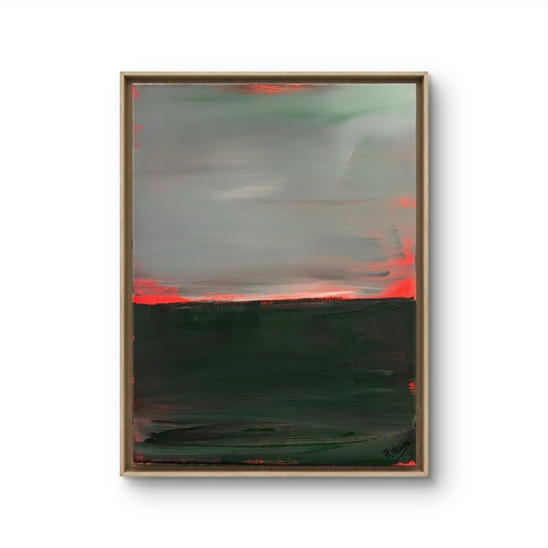 Crimson Divide UNFRAMED Abstract on Сanvas wall-art signed 12x16 Brand New gallery