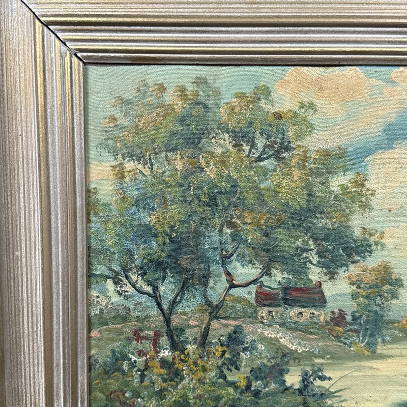 LaVera Ann Pohl (1900-81) Oil On Board Landscape Painting 22x18” gallery