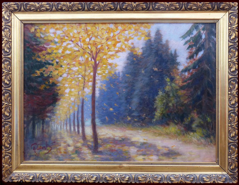 RUSSIAN PAINTER SAVITSKY 1931 RUSSIAN LITHUANIA VILNIUS LANDSCAPE IMPRESSIONIST