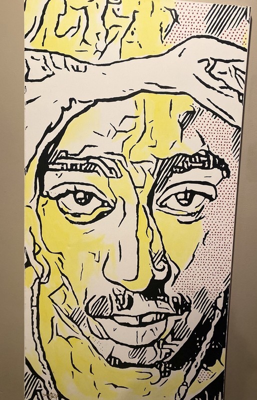 🔥TUPAC SHAKUR🔥ORIGINAL PAINTING BY NYC ARTIST | 2PAC | 48X24| LARGE| CANVAS