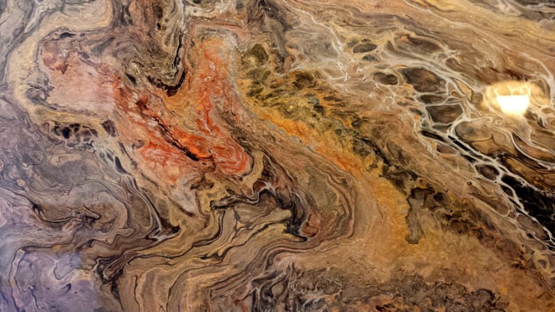 FLUID ACRYLIC POUR ABSTRACT PAINTING - ORIGINAL ART 16 x 20 Inch Cradled Canvas gallery