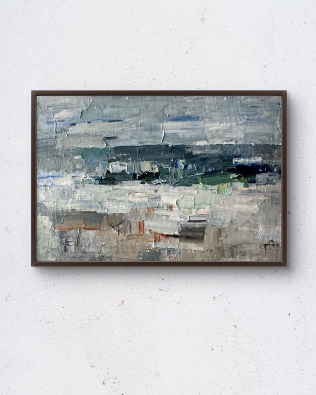 Ocean 9×6 Original Oil Painting Impasto Home Interior Art