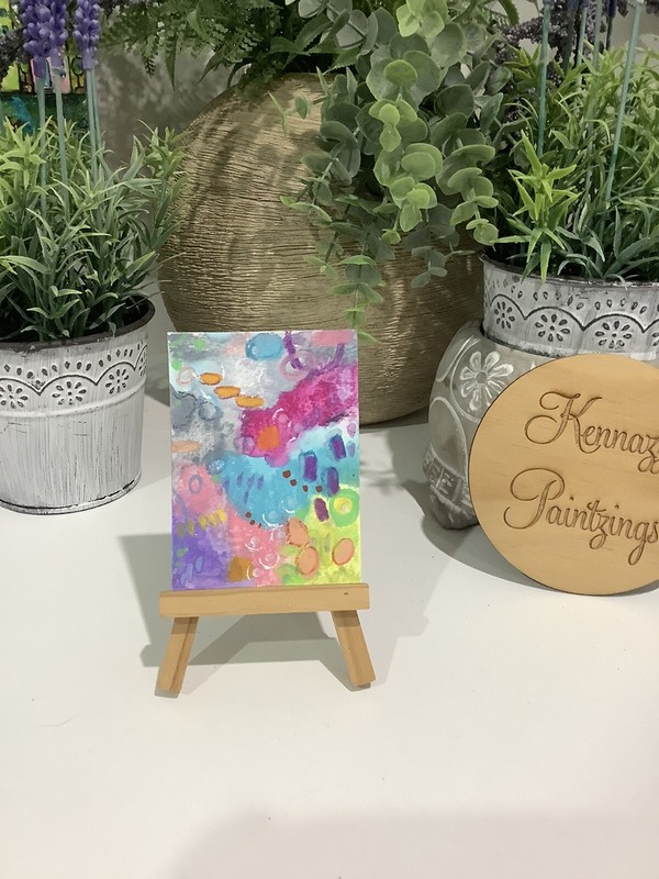 ACEO By Kenna art card Original Abstract 2.5”x 3.5” Signed ÀTC gallery