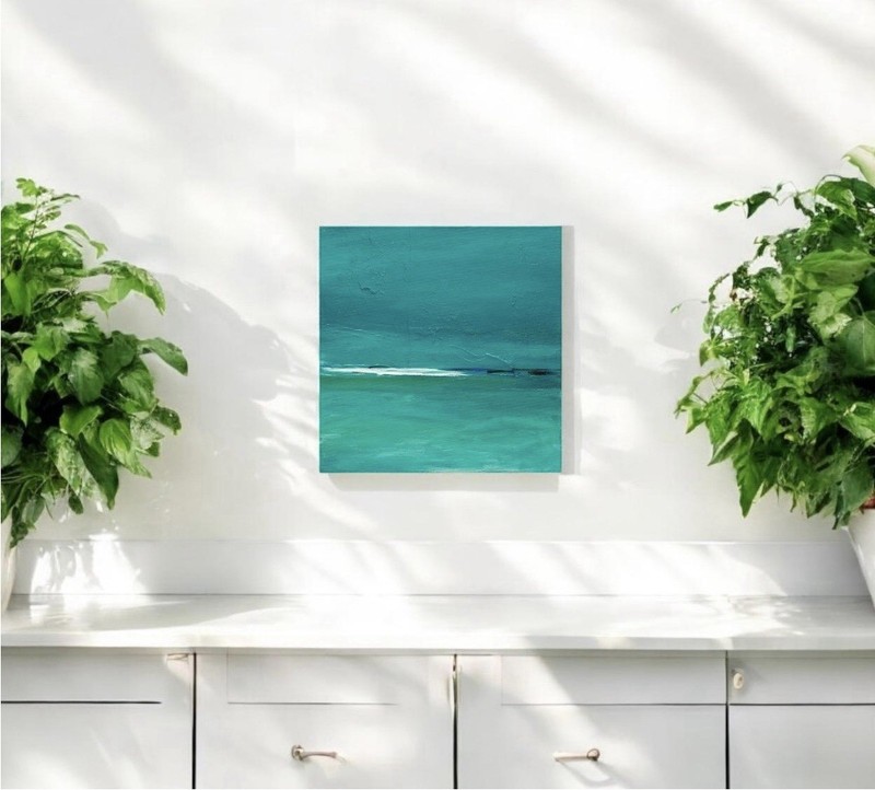 Ocean Wave Original Painting, Coastal Decor, Nautical Wall Art, Beach House gallery