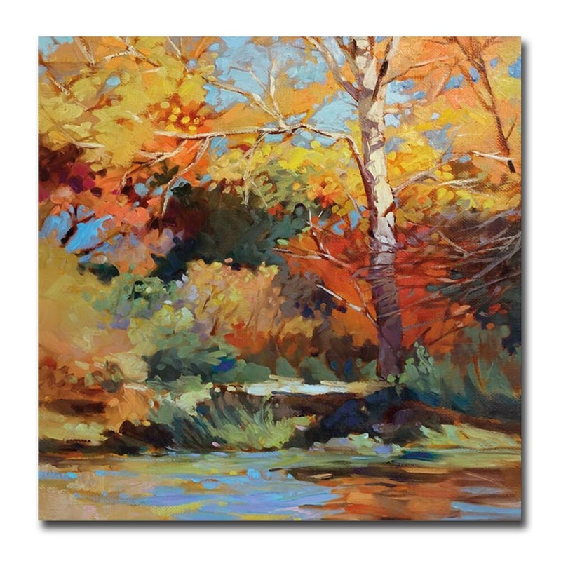 Autumn Glory by Barbara Cleary Gallery-Wrapped Canvas Giclee Art (24 in x 24 in)