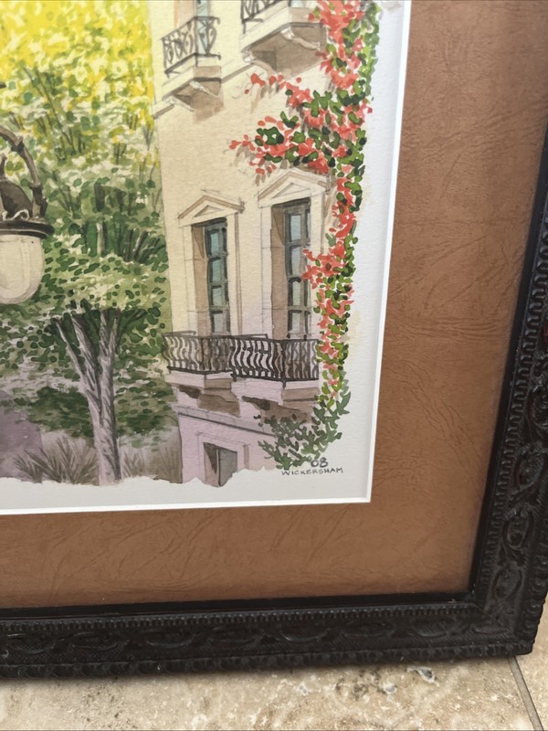 Original Watercolor Signed, Wickersham Santa Maria, Barcelona, Spain gallery