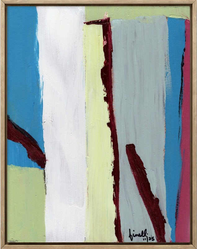 FINELLI Original Art 11×14 PAINTING ABSTRACT EXPRESSIONISM Signed Canvas COA G2A
