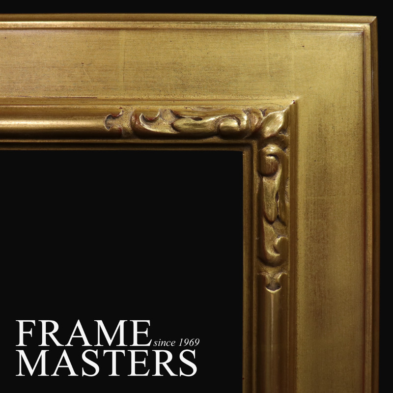 Plein Air Hand Carved Picture Frame Gilded in 22k Gold Leaf Solid Wood gallery